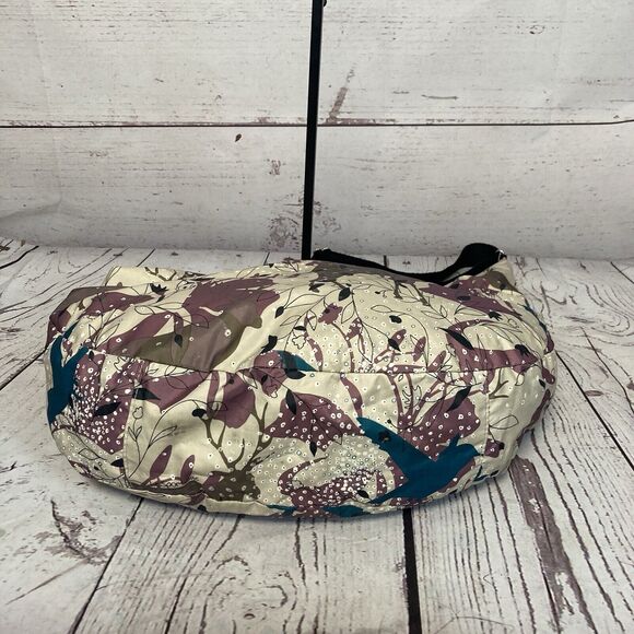 Lesportsac Hobo Bag Animal Print Bird Nature Floral Multicolor Large - Picture 6 of 13